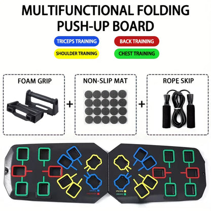 Multifunctional Folding Push up Board Set Bracket Abdominal Muscle Training Equipment Portable Push up Board Exercise Training